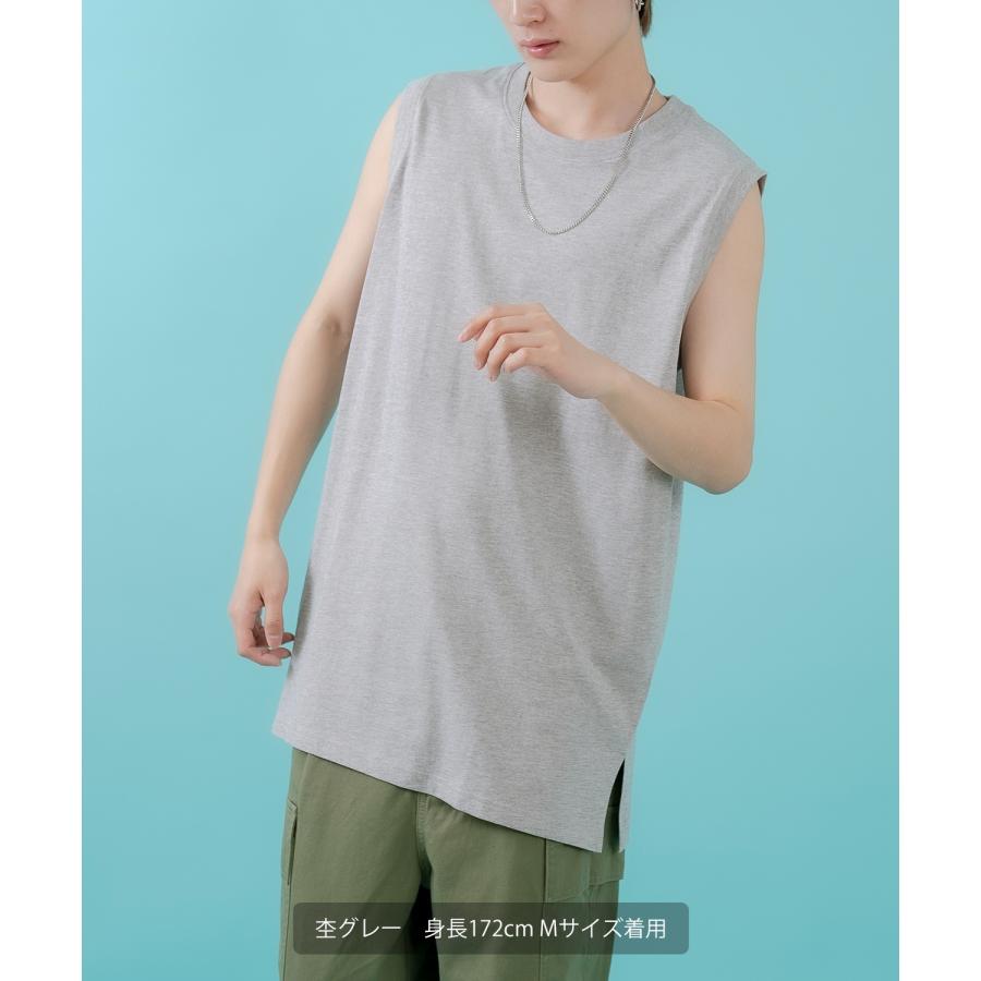 Tシャツ メンズ レディース ノースリーブ タンクトップ ロング カジュアル アメカジ ストリート スケーター 古着MIX 韓国ファッション | improves | 09