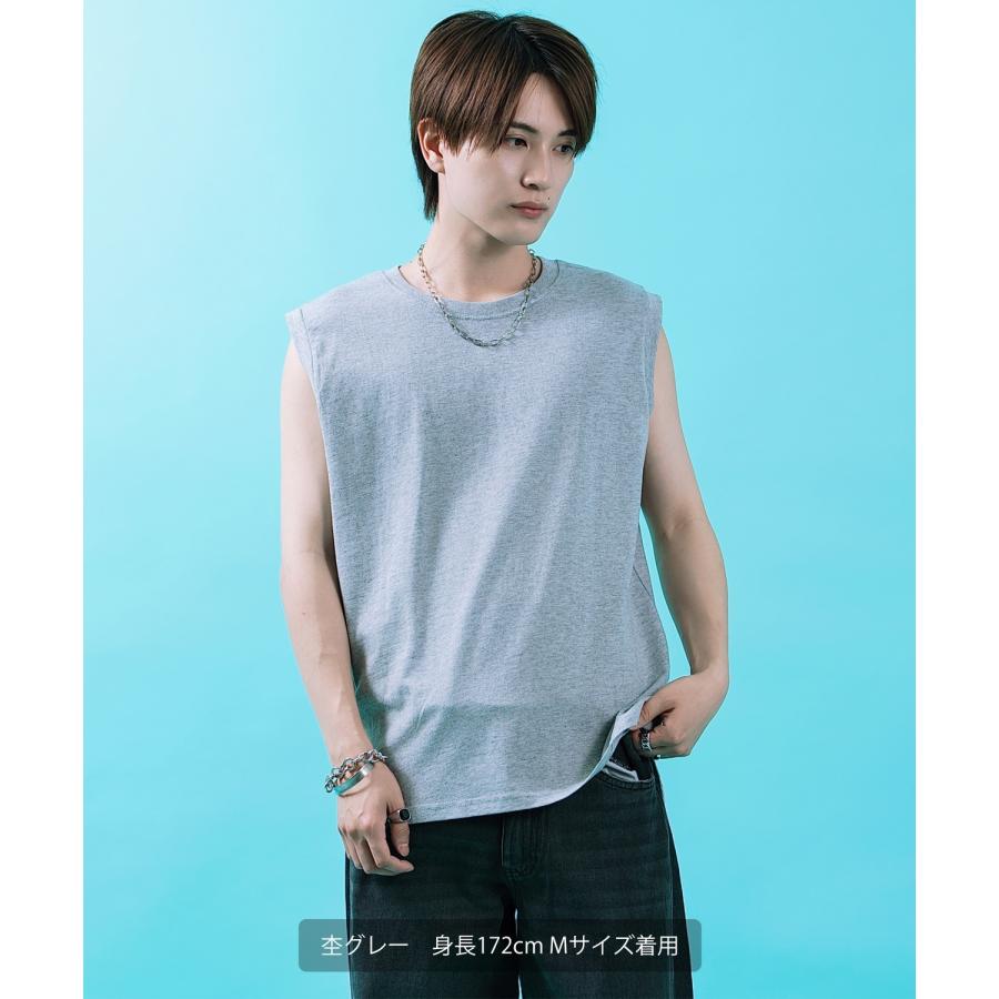 Tシャツ メンズ レディース ノースリーブ タンクトップ ロング カジュアル アメカジ ストリート スケーター 古着MIX 韓国ファッション | improves | 10