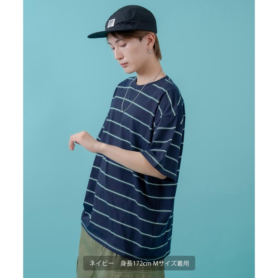 Tシャツ メンズ レディース シンプル マルチ ボーダートップス ルーズフィット カジュアル アメカジ ストリート スケーター 古着MIX 韓国ファッション | improves | 20