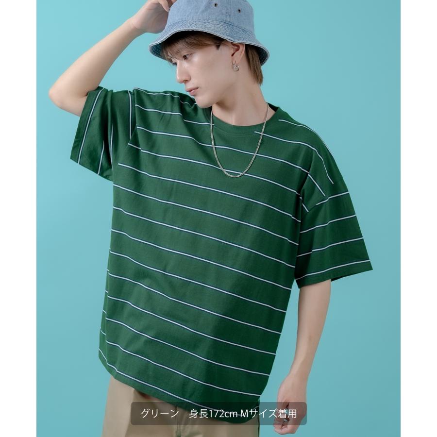 Tシャツ メンズ レディース シンプル マルチ ボーダートップス ルーズフィット カジュアル アメカジ ストリート スケーター 古着MIX 韓国ファッション | improves | 13