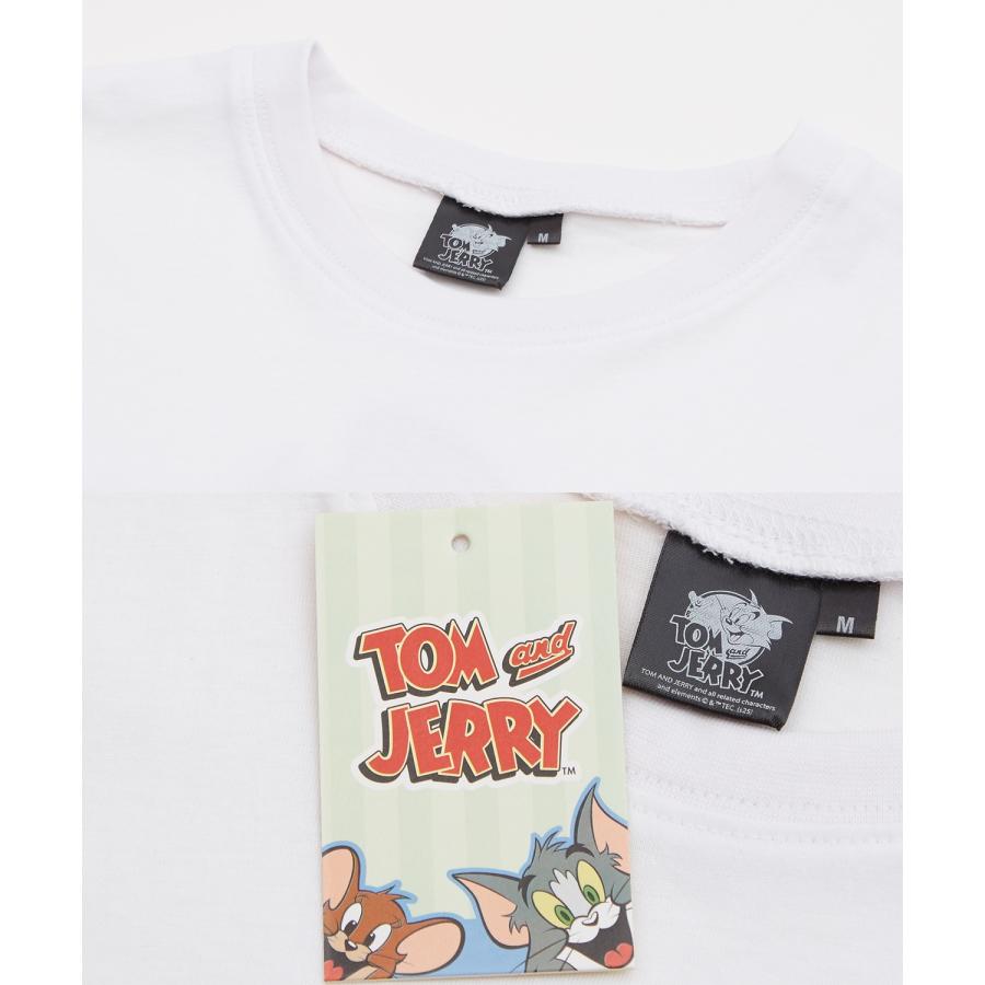 ノースリーブTシャツ メンズ TOM&JERRY トムとジェリー プリント カットソー カレッジ ロゴ 大きめ アメカジ カジュアル スケーター ストリート 古着MIX | improves | 21