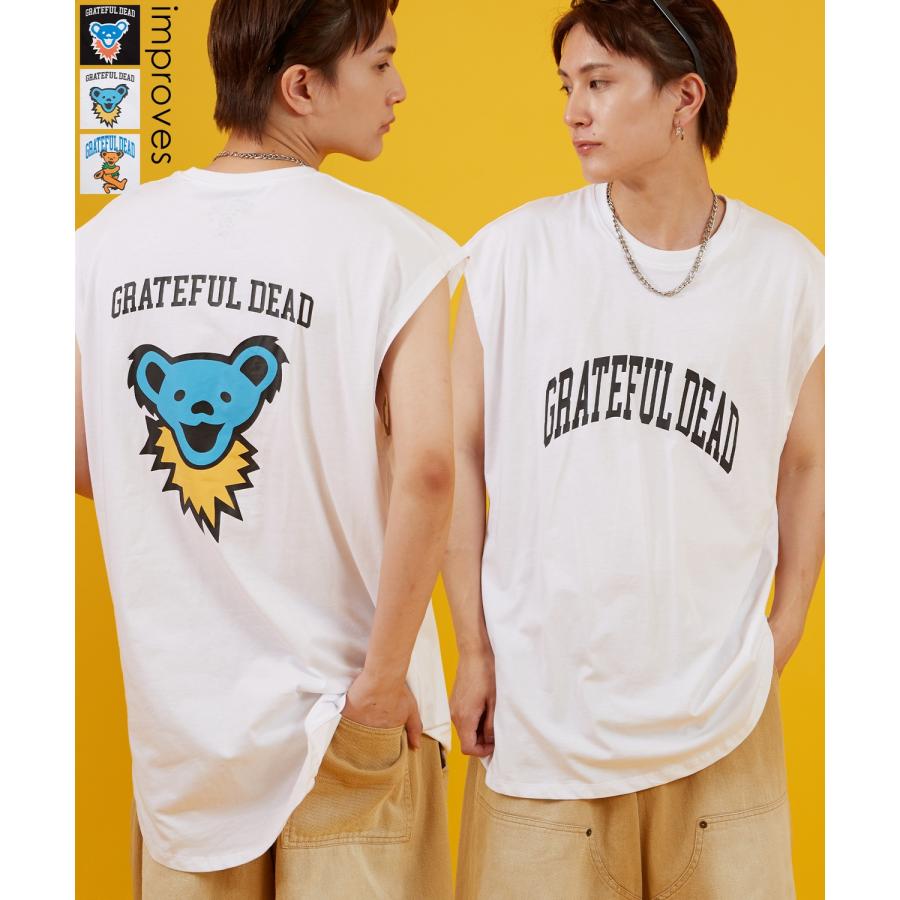 Tシャツ メンズ レディース GRATEFUL DEAT キャラクター トップス ノースリーブ ルーズフィット ゆったり カジュアル アメカジ ストリート スケーター 古着MIX | improves