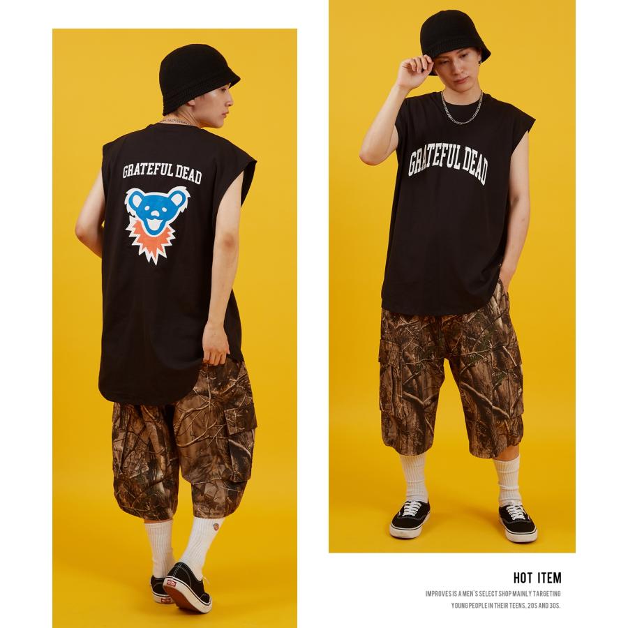 Tシャツ メンズ レディース GRATEFUL DEAT キャラクター トップス ノースリーブ ルーズフィット ゆったり カジュアル アメカジ ストリート スケーター 古着MIX | improves | 15