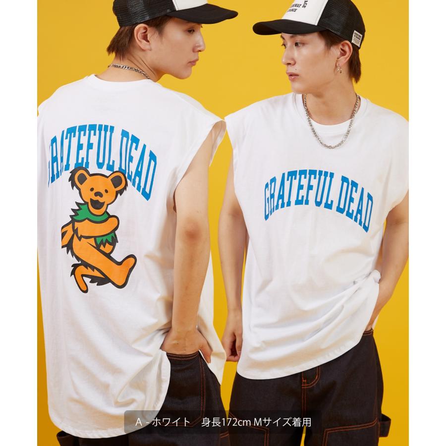 Tシャツ メンズ レディース GRATEFUL DEAT キャラクター トップス ノースリーブ ルーズフィット ゆったり カジュアル アメカジ ストリート スケーター 古着MIX | improves | 04