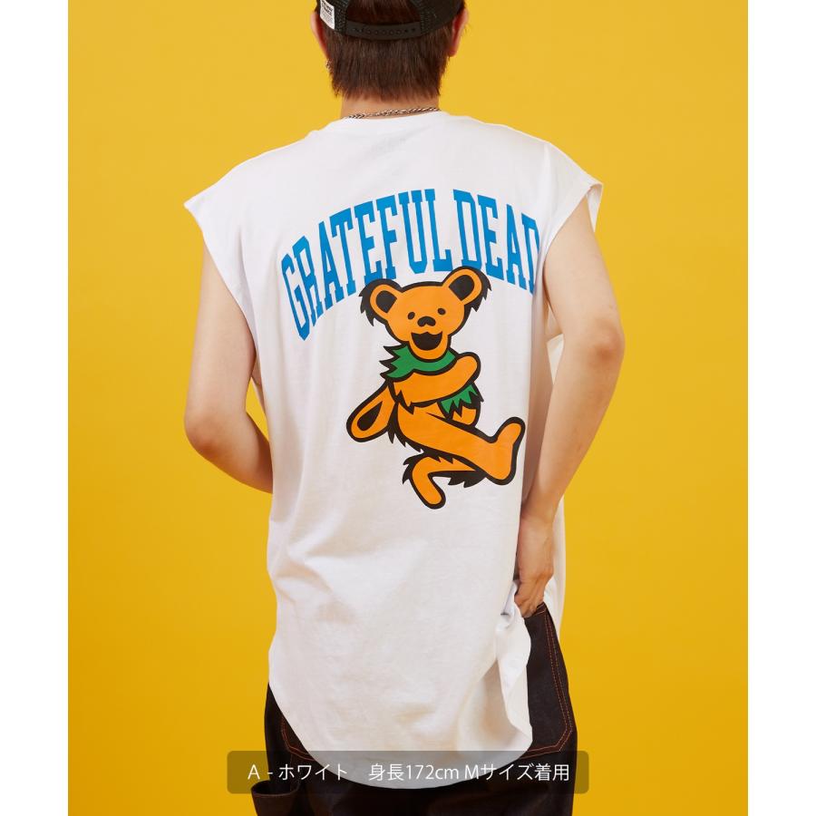 Tシャツ メンズ レディース GRATEFUL DEAT キャラクター トップス ノースリーブ ルーズフィット ゆったり カジュアル アメカジ ストリート スケーター 古着MIX | improves | 05