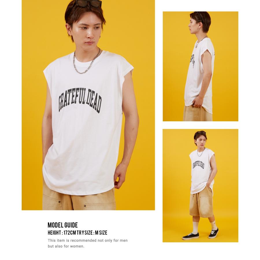 Tシャツ メンズ レディース GRATEFUL DEAT キャラクター トップス ノースリーブ ルーズフィット ゆったり カジュアル アメカジ ストリート スケーター 古着MIX | improves | 10