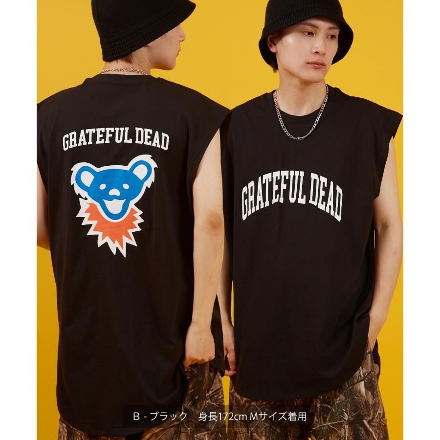 Tシャツ メンズ レディース GRATEFUL DEAT キャラクター トップス ノースリーブ ルーズフィット ゆったり カジュアル アメカジ ストリート スケーター 古着MIX | improves | 11