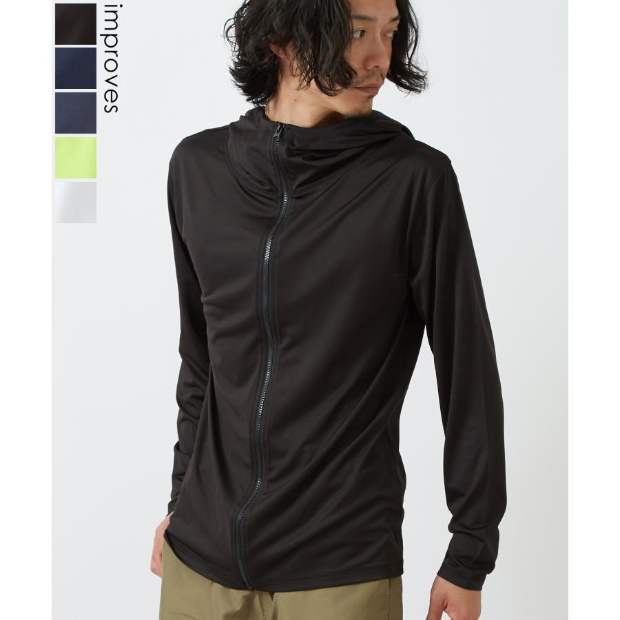 ジップパーカー ラッシュガード メンズ Tシャツ カットソー 長袖 アメカジ カジュアル サーフ ストリート 西海岸 大人カジュアル | improves