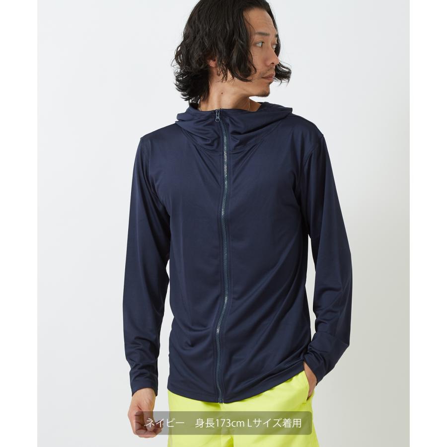 ジップパーカー ラッシュガード メンズ Tシャツ カットソー 長袖 アメカジ カジュアル サーフ ストリート 西海岸 大人カジュアル | improves | 17