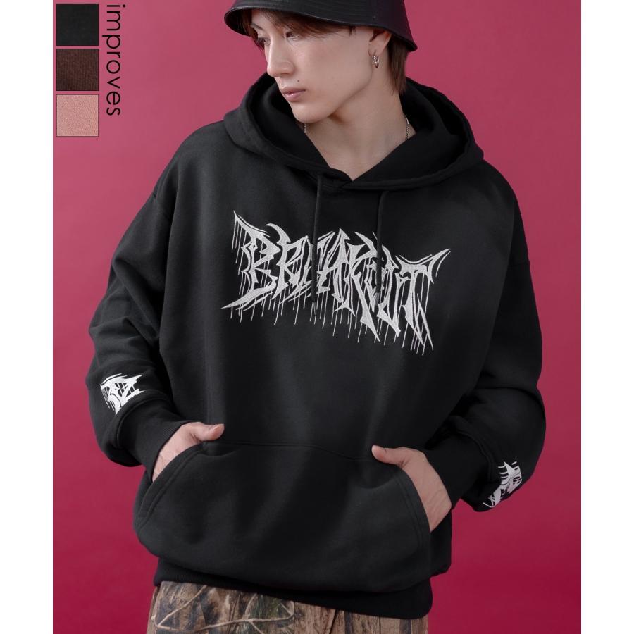 パーカー メンズ レディース スプレー加工 裏毛 プルパーカー スウェット セットアップ アメカジ カジュアル スケーター ストリート 古着MIX 韓国 | improves