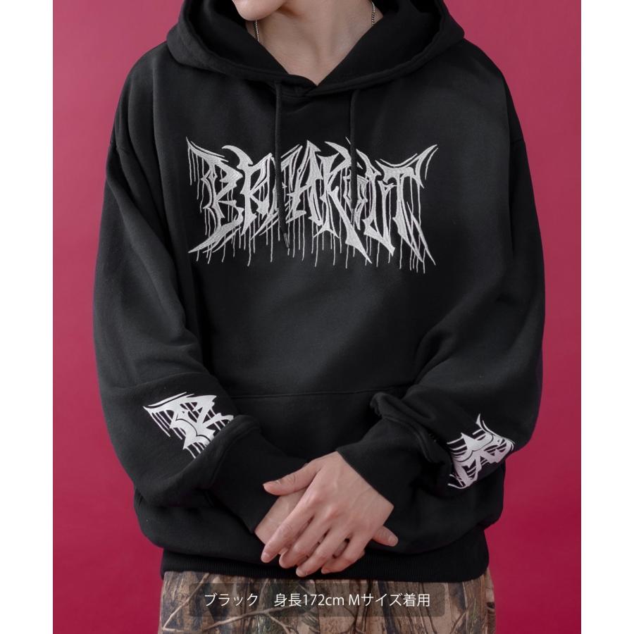 パーカー メンズ レディース スプレー加工 裏毛 プルパーカー スウェット セットアップ アメカジ カジュアル スケーター ストリート 古着MIX 韓国 | improves | 05