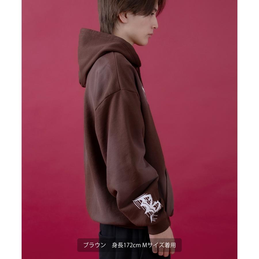 パーカー メンズ レディース スプレー加工 裏毛 プルパーカー スウェット セットアップ アメカジ カジュアル スケーター ストリート 古着MIX 韓国 | improves | 11