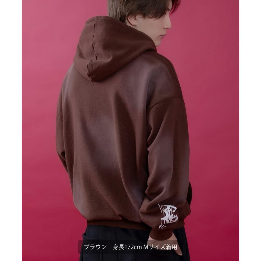 パーカー メンズ レディース スプレー加工 裏毛 プルパーカー スウェット セットアップ アメカジ カジュアル スケーター ストリート 古着MIX 韓国 | improves | 12