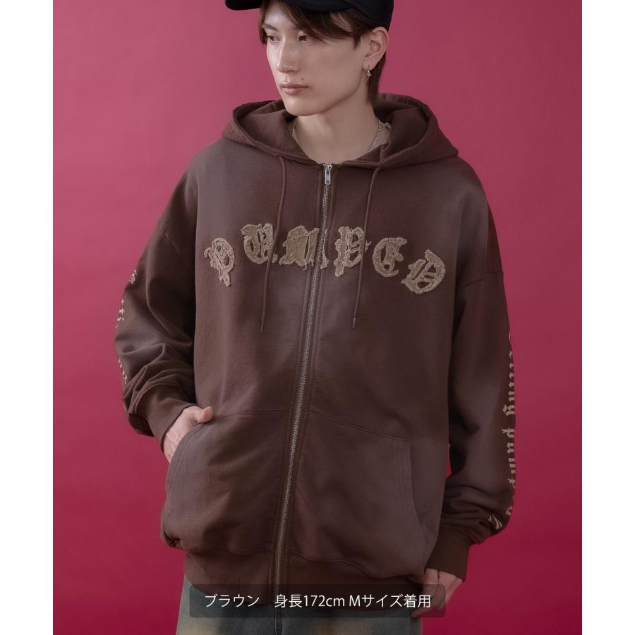 パーカー メンズ レディース フリンジ加工 裏毛  ジップパーカー スウェット アメカジ カジュアル スケーター ストリート 古着MIX 韓国ファッション | improves | 15