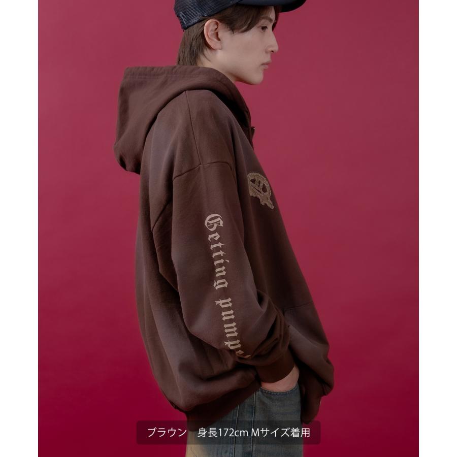 パーカー メンズ レディース フリンジ加工 裏毛  ジップパーカー スウェット アメカジ カジュアル スケーター ストリート 古着MIX 韓国ファッション | improves | 17