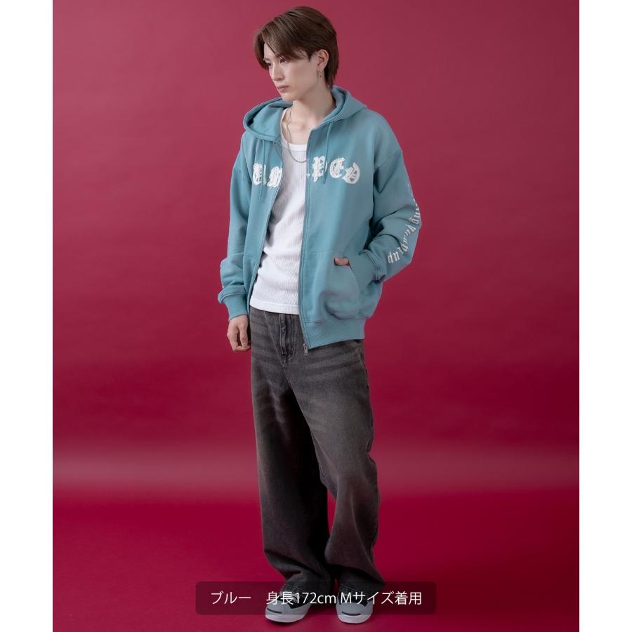 パーカー メンズ レディース フリンジ加工 裏毛  ジップパーカー スウェット アメカジ カジュアル スケーター ストリート 古着MIX 韓国ファッション | improves | 08