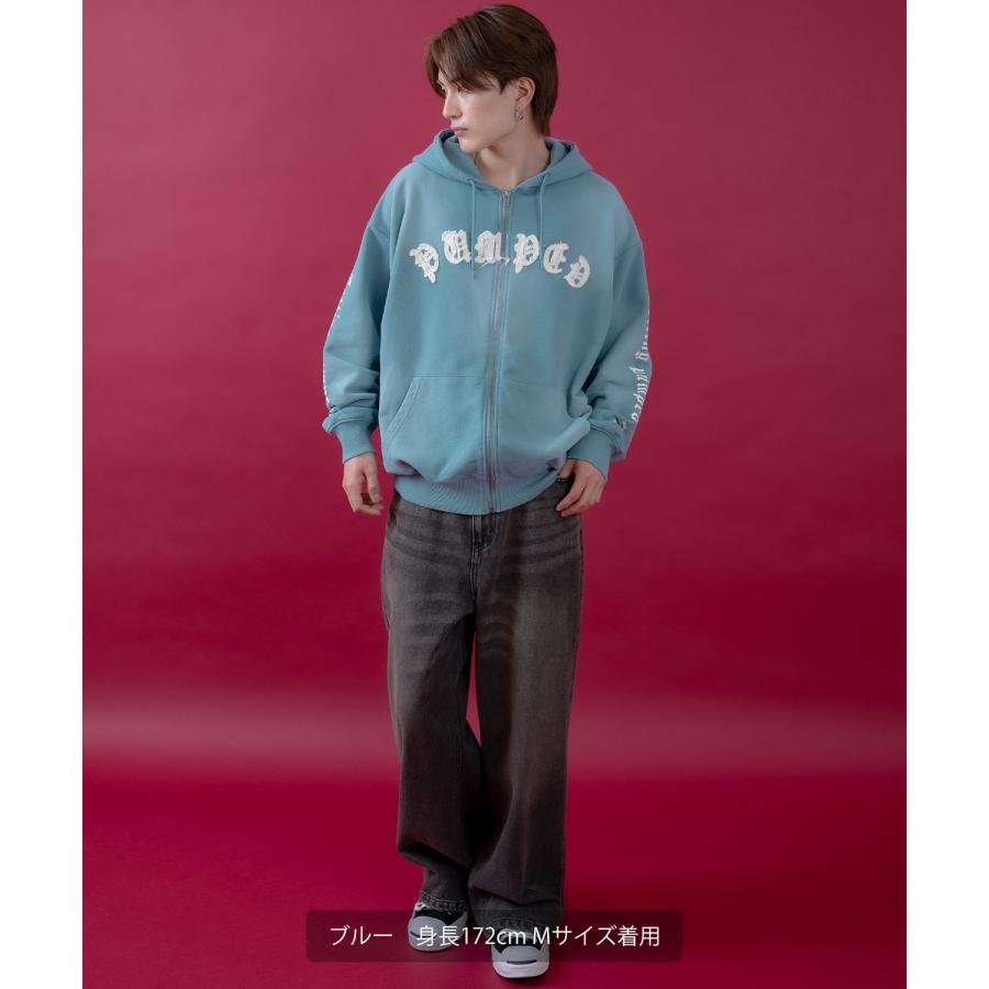 パーカー メンズ レディース フリンジ加工 裏毛  ジップパーカー スウェット アメカジ カジュアル スケーター ストリート 古着MIX 韓国ファッション | improves | 09