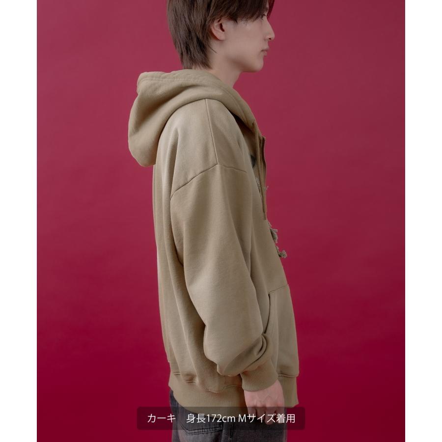 パーカー メンズ レディース フリンジ加工 裏毛  ジップパーカー バタフライ スウェット アメカジ カジュアル スケーター ストリート 古着MIX 韓国ファッション | improves | 16