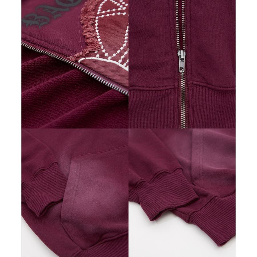 パーカー メンズ レディース フリンジ加工 裏毛  ジップパーカー バタフライ スウェット アメカジ カジュアル スケーター ストリート 古着MIX 韓国ファッション | improves | 22