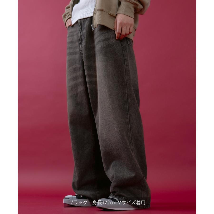 デニムパンツ メンズ レディース  バギーパンツ ビンテージ風 ジーンズ ワイドパンツ アメカジ カジュアル ストリート スケーター 韓国ファッション 古着 | improves | 13