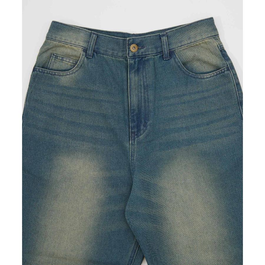 デニムパンツ メンズ レディース  バギーパンツ ビンテージ風 ジーンズ ワイドパンツ アメカジ カジュアル ストリート スケーター 韓国ファッション 古着 | improves | 17