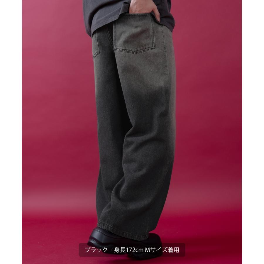 デニムパンツ メンズ レディース  バギーパンツ ビンテージ風 ジーンズ ワイドパンツ アメカジ カジュアル ストリート スケーター 韓国ファッション 古着 | improves | 14