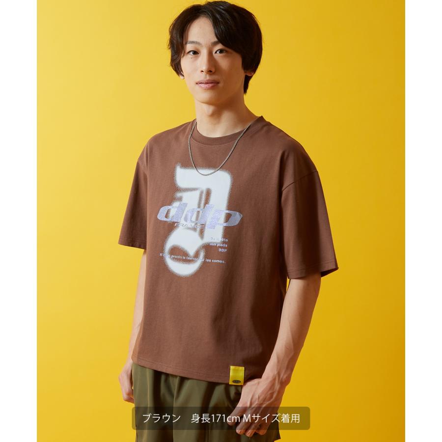 Tシャツ 半袖 カットソー メンズ レディース ddp ディーディーピー フロントプリント ラメプリント ボックスシルエット スケーター ストリート メンズライク | improves | 14