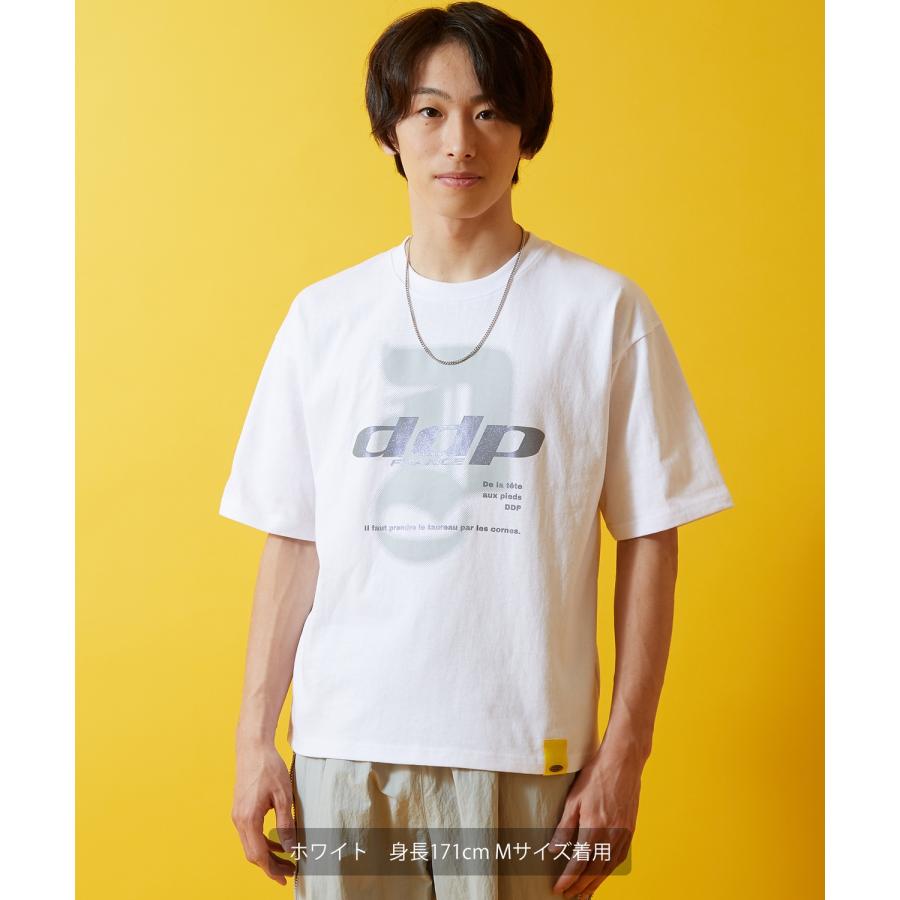 Tシャツ 半袖 カットソー メンズ レディース ddp ディーディーピー フロントプリント ラメプリント ボックスシルエット スケーター ストリート メンズライク | improves | 17