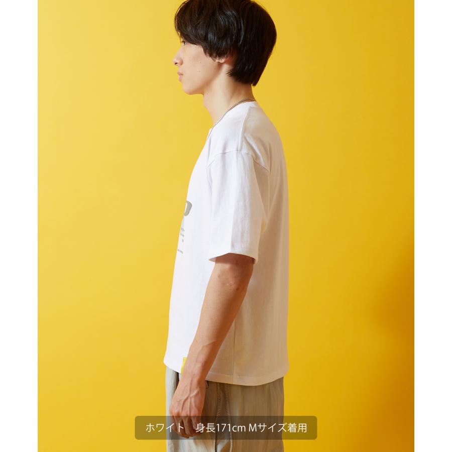 Tシャツ 半袖 カットソー メンズ レディース ddp ディーディーピー フロントプリント ラメプリント ボックスシルエット スケーター ストリート メンズライク | improves | 18