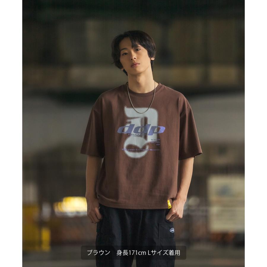 Tシャツ 半袖 カットソー メンズ レディース ddp ディーディーピー フロントプリント ラメプリント ボックスシルエット スケーター ストリート メンズライク | improves | 07