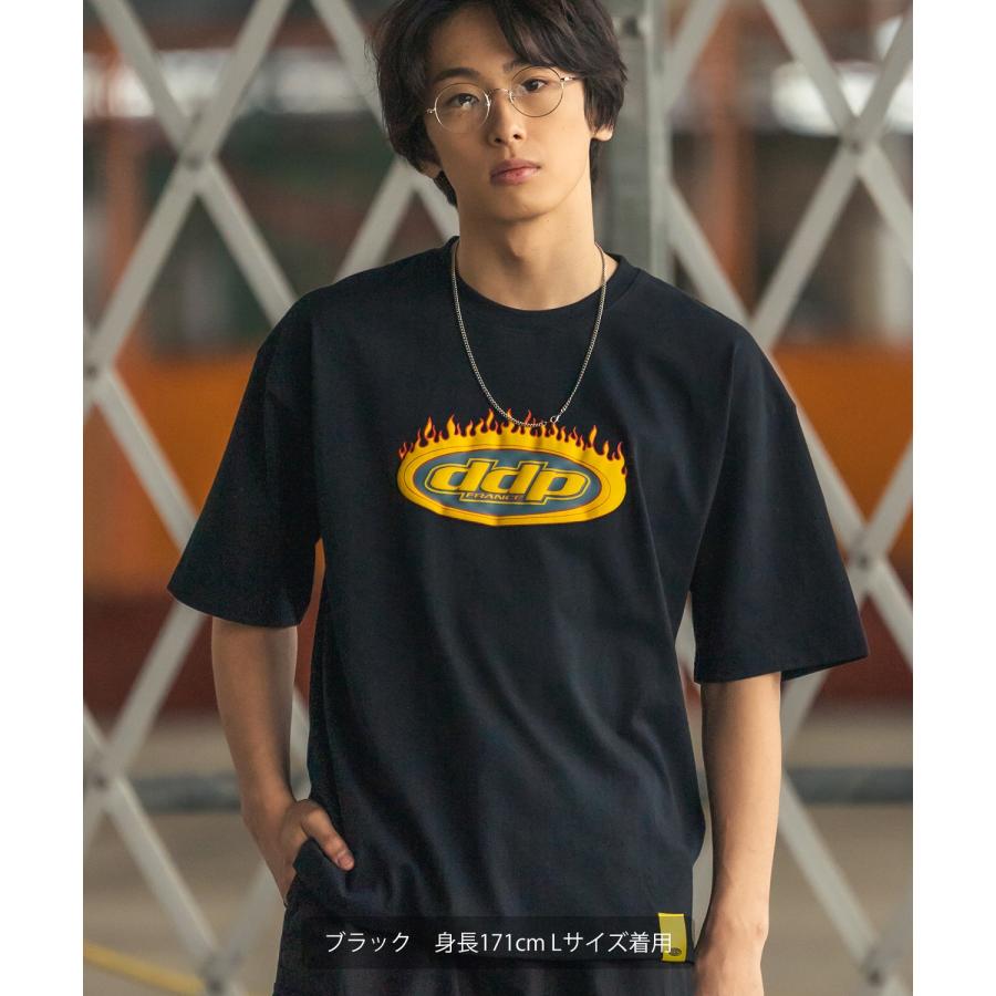 Tシャツ 半袖 カットソー メンズ レディース ddp ディーディーピー フロントプリント オーバルロゴ ボックスシルエット スケーター ストリート メンズライク | improves | 07