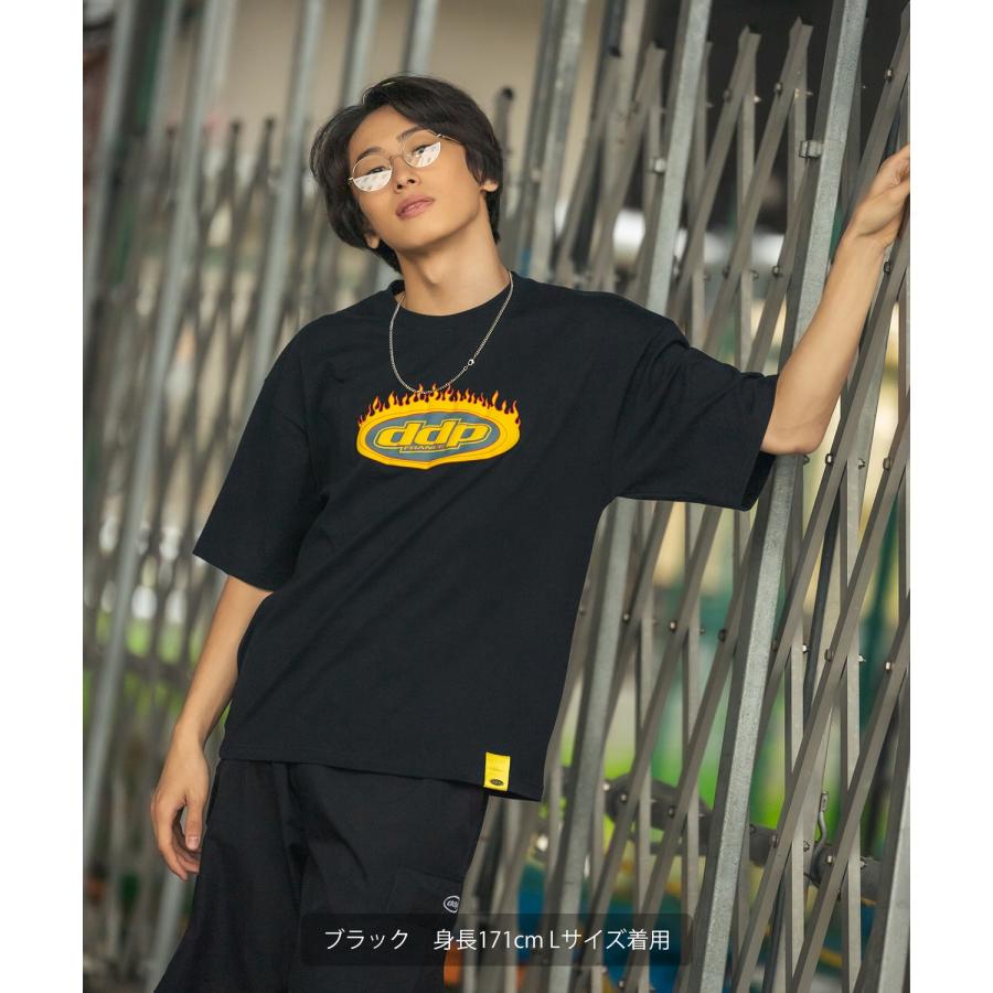 Tシャツ 半袖 カットソー メンズ レディース ddp ディーディーピー フロントプリント オーバルロゴ ボックスシルエット スケーター ストリート メンズライク | improves | 08