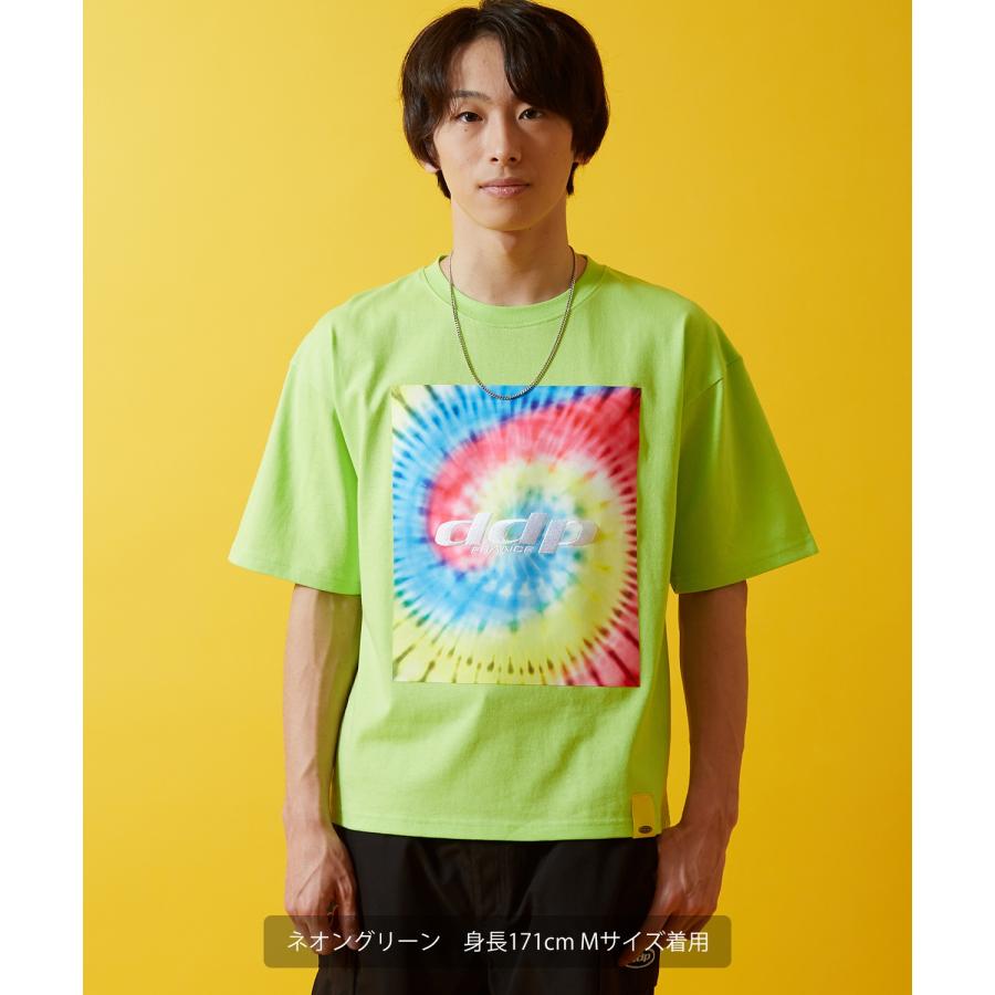 Tシャツ 半袖 カットソー メンズ レディース ddp ディーディーピー フロントプリント タイダイ染 ボックスシルエット スケーター ストリート メンズライク | improves | 14