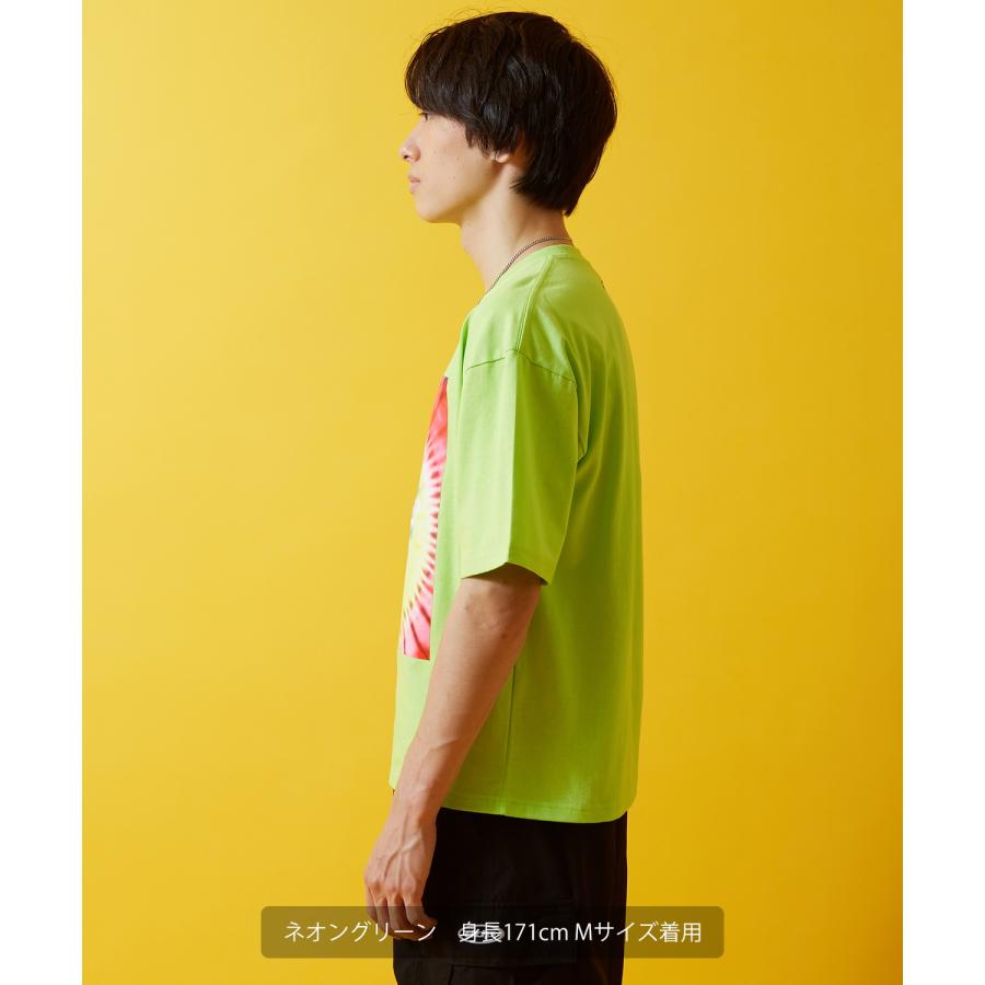 Tシャツ 半袖 カットソー メンズ レディース ddp ディーディーピー フロントプリント タイダイ染 ボックスシルエット スケーター ストリート メンズライク | improves | 15