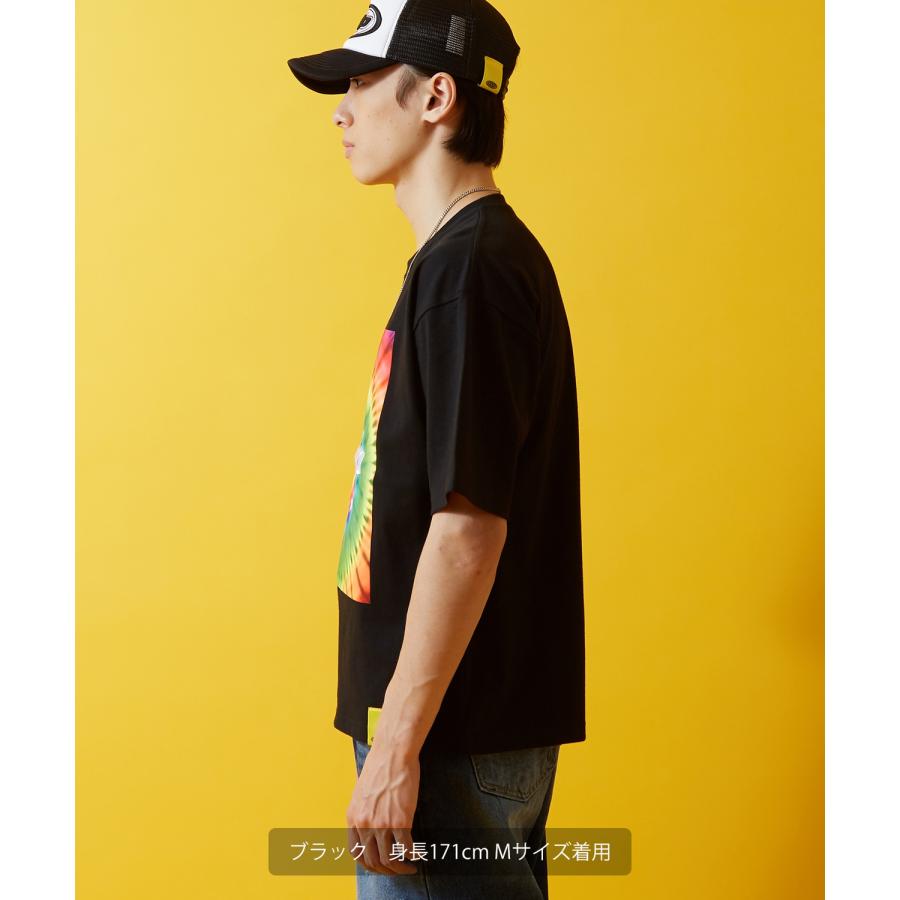 Tシャツ 半袖 カットソー メンズ レディース ddp ディーディーピー フロントプリント タイダイ染 ボックスシルエット スケーター ストリート メンズライク | improves | 18