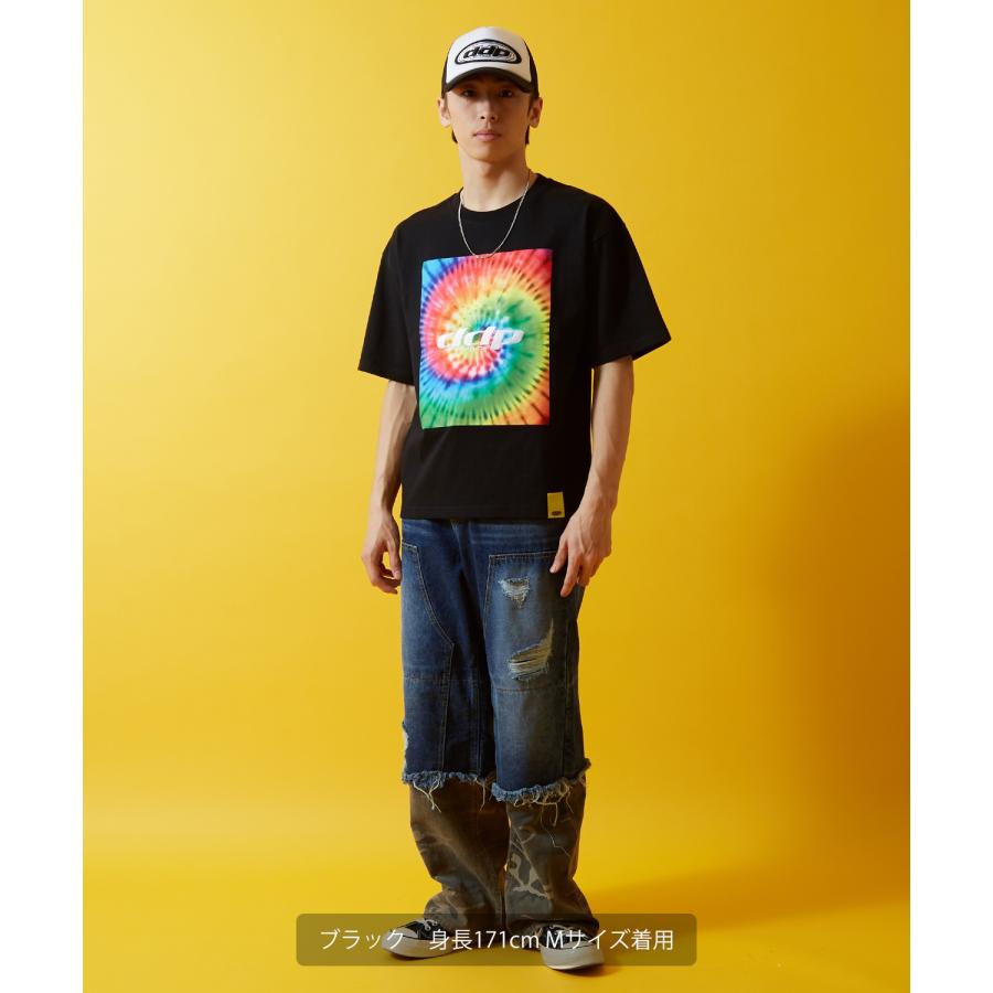 Tシャツ 半袖 カットソー メンズ レディース ddp ディーディーピー フロントプリント タイダイ染 ボックスシルエット スケーター ストリート メンズライク | improves | 20