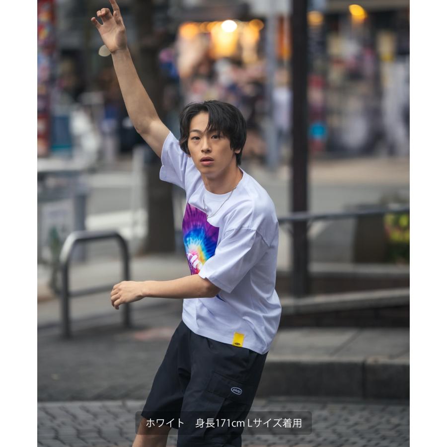 Tシャツ 半袖 カットソー メンズ レディース ddp ディーディーピー フロントプリント タイダイ染 ボックスシルエット スケーター ストリート メンズライク | improves | 06