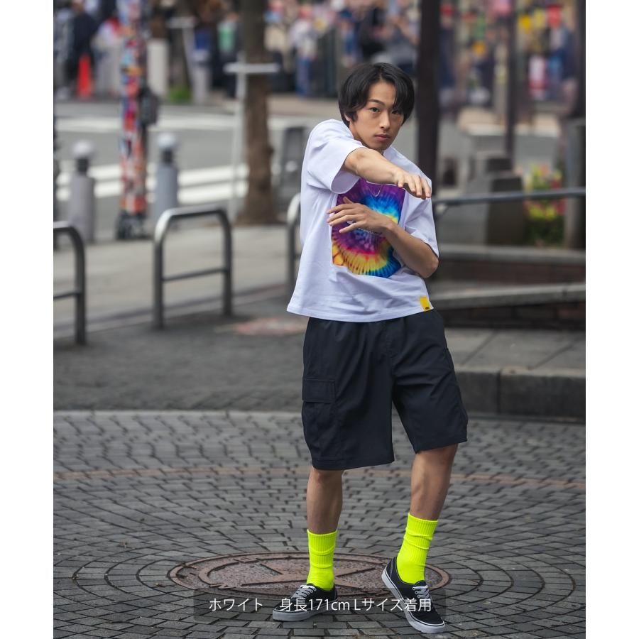 Tシャツ 半袖 カットソー メンズ レディース ddp ディーディーピー フロントプリント タイダイ染 ボックスシルエット スケーター ストリート メンズライク | improves | 07