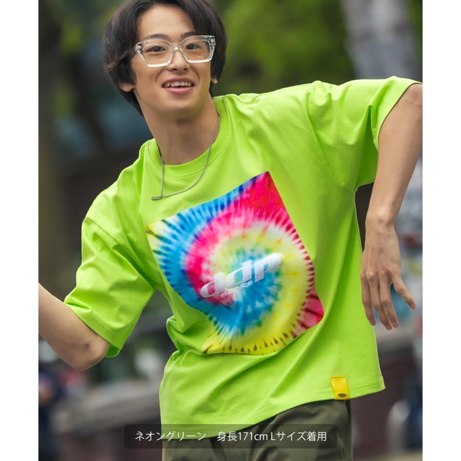 Tシャツ 半袖 カットソー メンズ レディース ddp ディーディーピー フロントプリント タイダイ染 ボックスシルエット スケーター ストリート メンズライク | improves | 08