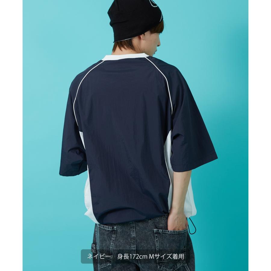 Tシャツ メンズ サッカー ゲームシャツ ナイロン ピステ Vネック カジュアル アメカジ ストリート スケーター ストリート古着MIX 韓国 | improves | 17