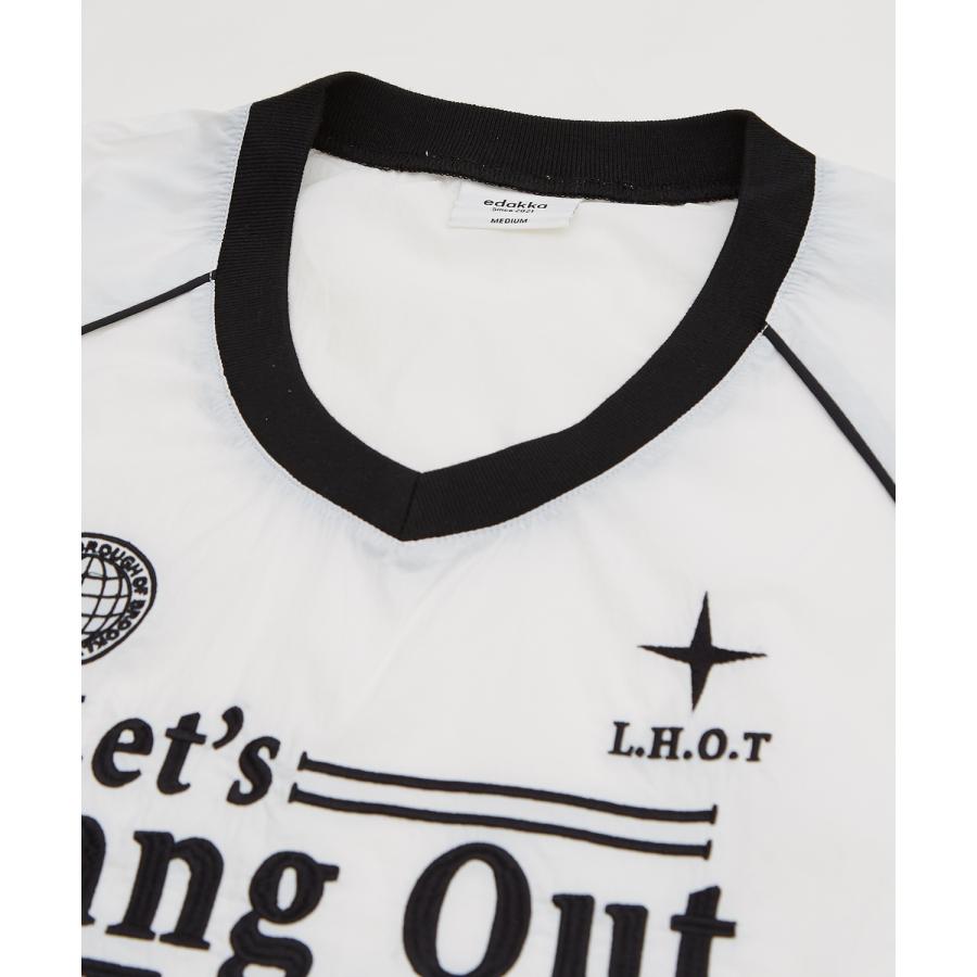 Tシャツ メンズ サッカー ゲームシャツ ナイロン ピステ Vネック カジュアル アメカジ ストリート スケーター ストリート古着MIX 韓国 | improves | 21