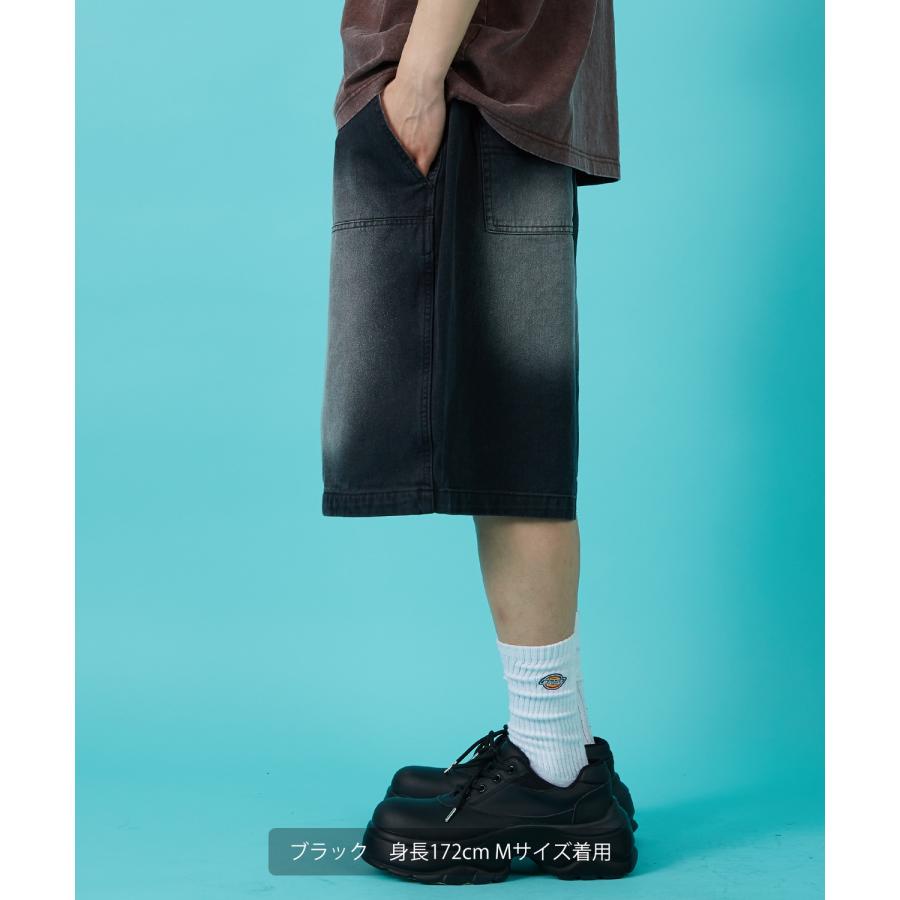 デニムパンツ メンズ ウォシュド加工 ピグメント加工 Tシャツ ダブルニー スウェット アメカジ カジュアル スケーター ストリート 古着MIX 韓国 | improves | 06