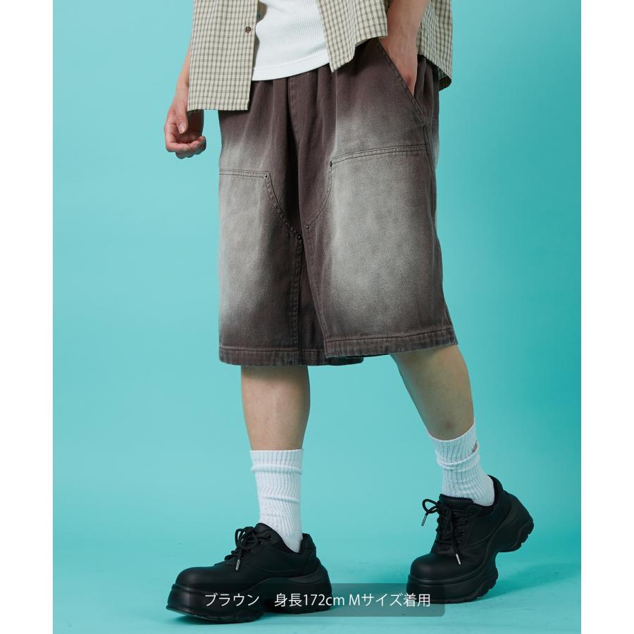 デニムパンツ メンズ ウォシュド加工 ピグメント加工 Tシャツ ダブルニー スウェット アメカジ カジュアル スケーター ストリート 古着MIX 韓国 | improves | 10