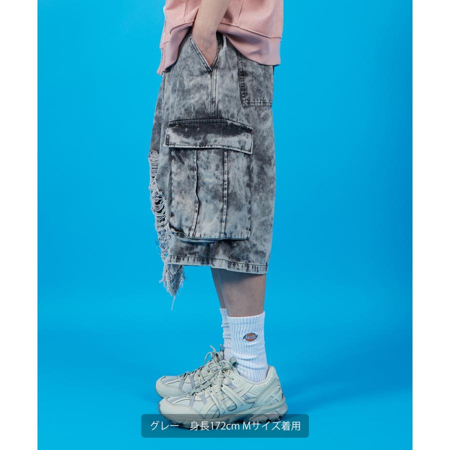 カーゴパンツ メンズ レディース バギー ショーツ デニム Tシャツ アメカジ カジュアル スケーター ストリート 古着MIX 韓国 | improves | 04