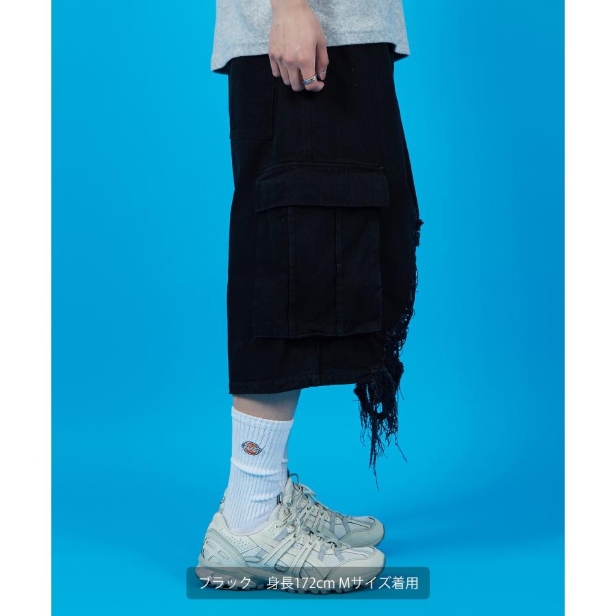 カーゴパンツ メンズ レディース バギー ショーツ デニム Tシャツ アメカジ カジュアル スケーター ストリート 古着MIX 韓国 | improves | 09