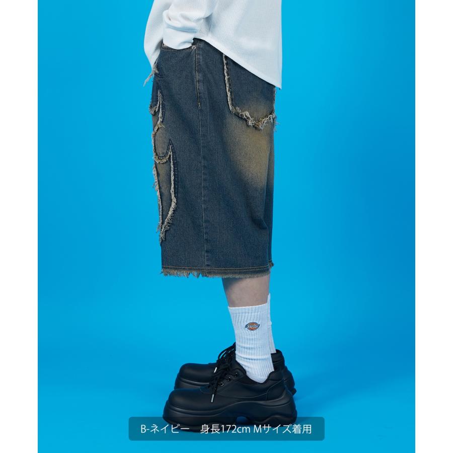 カーゴパンツ メンズ レディース バギー ショーツ デニム Tシャツ アメカジ カジュアル スケーター ストリート 古着MIX 韓国 | improves | 14