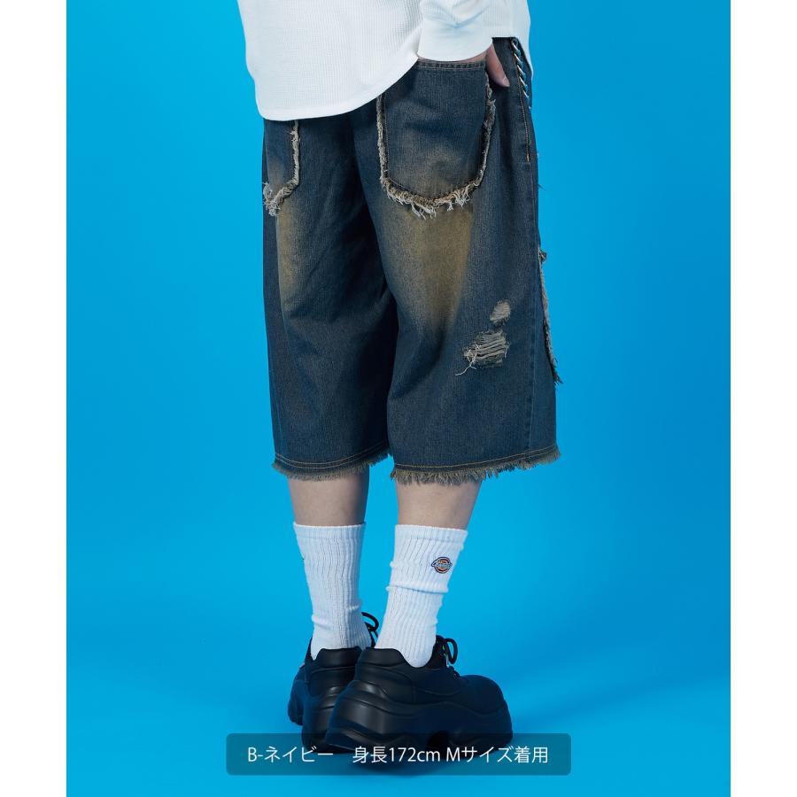 カーゴパンツ メンズ レディース バギー ショーツ デニム Tシャツ アメカジ カジュアル スケーター ストリート 古着MIX 韓国 | improves | 15