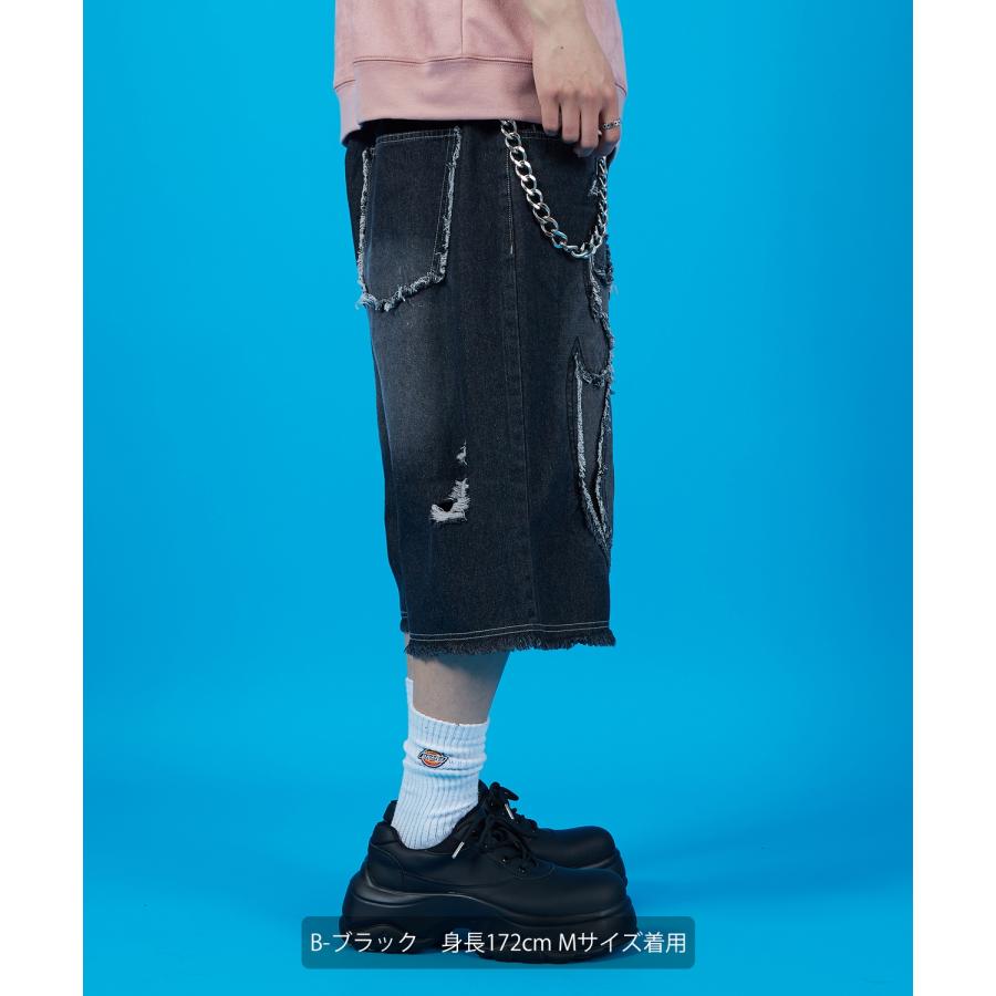 カーゴパンツ メンズ レディース バギー ショーツ デニム Tシャツ アメカジ カジュアル スケーター ストリート 古着MIX 韓国 | improves | 18