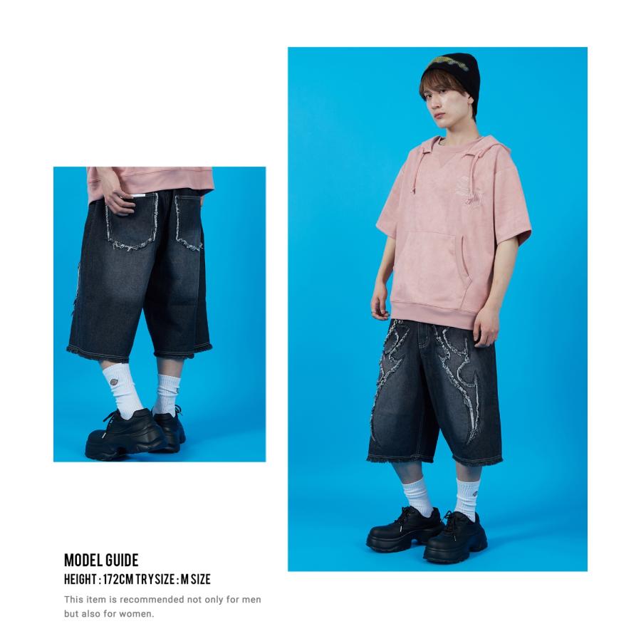 カーゴパンツ メンズ レディース バギー ショーツ デニム Tシャツ アメカジ カジュアル スケーター ストリート 古着MIX 韓国 | improves | 19