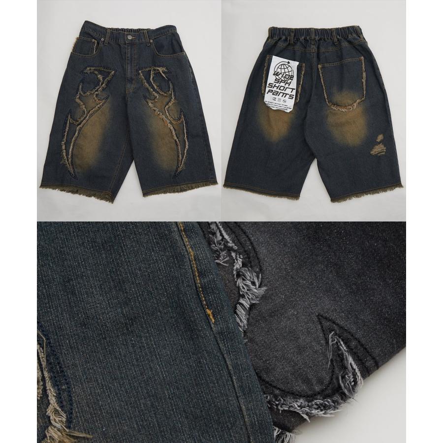 カーゴパンツ メンズ レディース バギー ショーツ デニム Tシャツ アメカジ カジュアル スケーター ストリート 古着MIX 韓国 | improves | 22